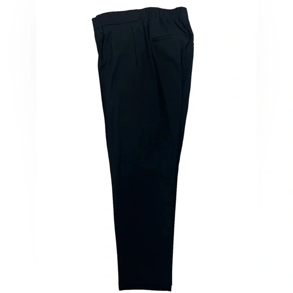 Vince Mid-Rise Tapered Pull-On Pant Straight Cropped Leg Trousers Black Size M - Picture 7 of 11